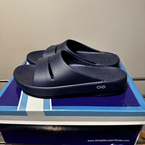 OOFOS Women’s Dark Blue Comfort Slides